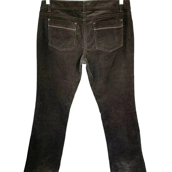 White House Black Market Sleek Bootcut Corduroy Pants Stretchy Size 10R Black - Picture 3 of 16